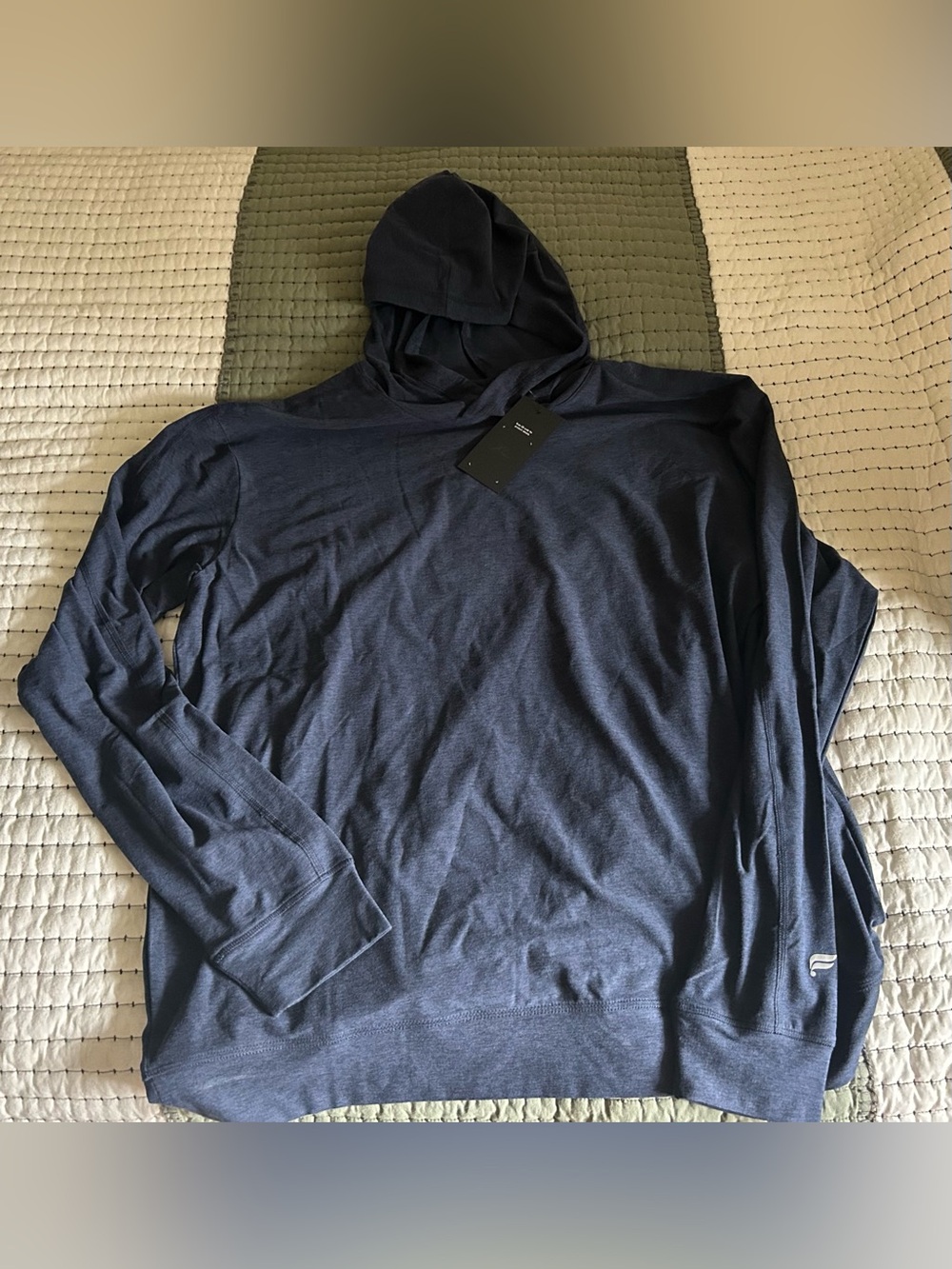 The Cloud Jersey Hoodie in Deep Navy Heather.